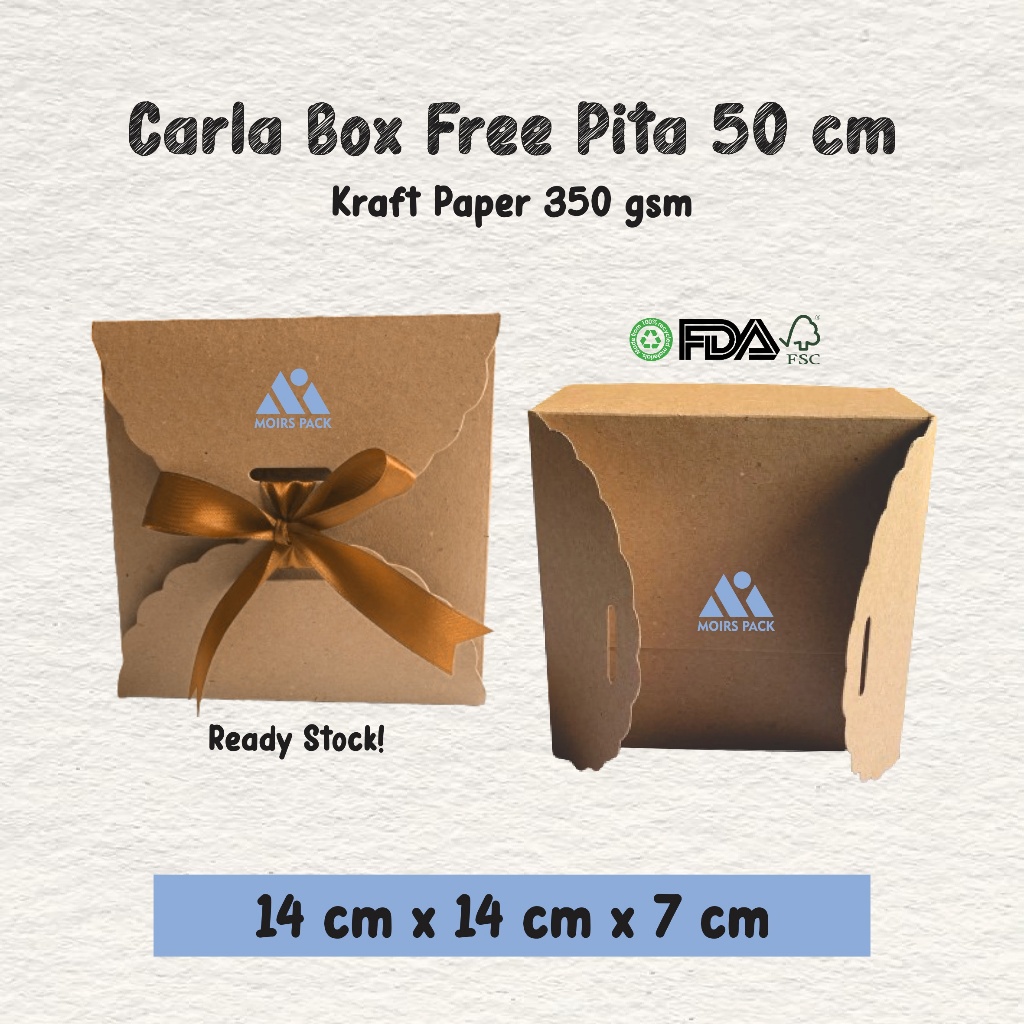 

Carla Box 14x14x7 cm FREE pita tebal 350 gsm
