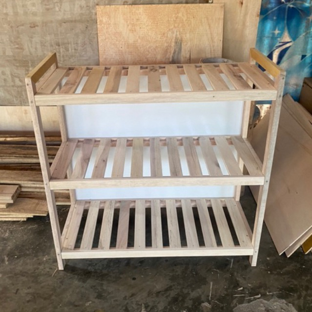 rak sandal rak sepatu murah kayu
