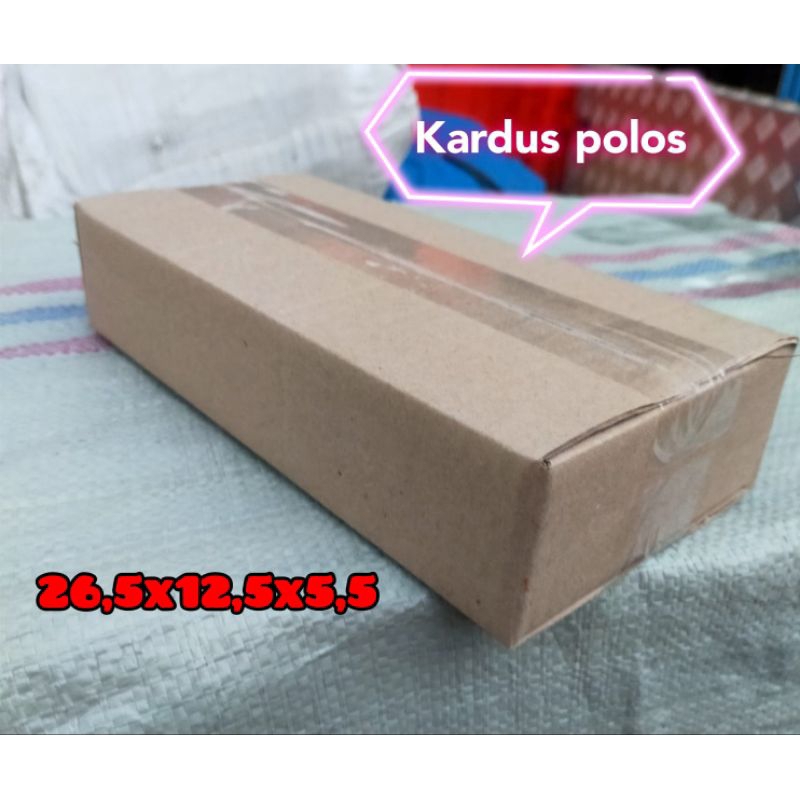 

kardus polos UK 26'5x12'5x5'5 kardus kecil kardus panjang