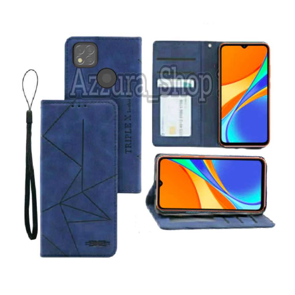Case XIAOMI REDMI 9C Flip Magnet Dompet Motif Flip Cover Leather Premium Casing HP