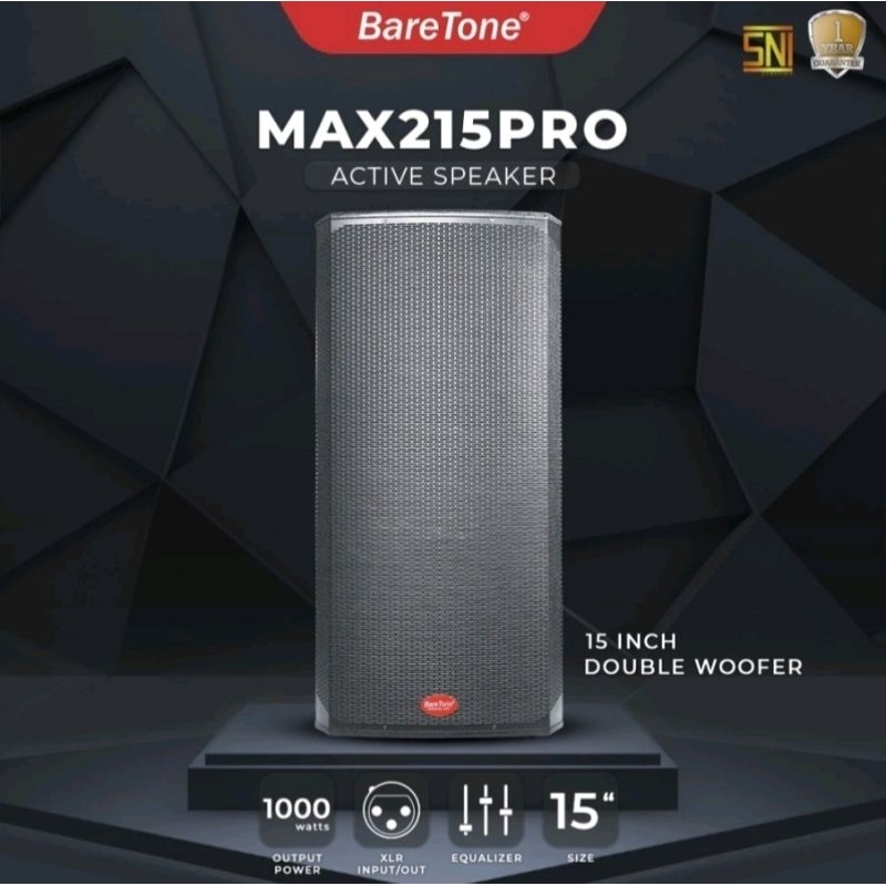 Speaker BareTone Active Double 15" MAX215PRO Original