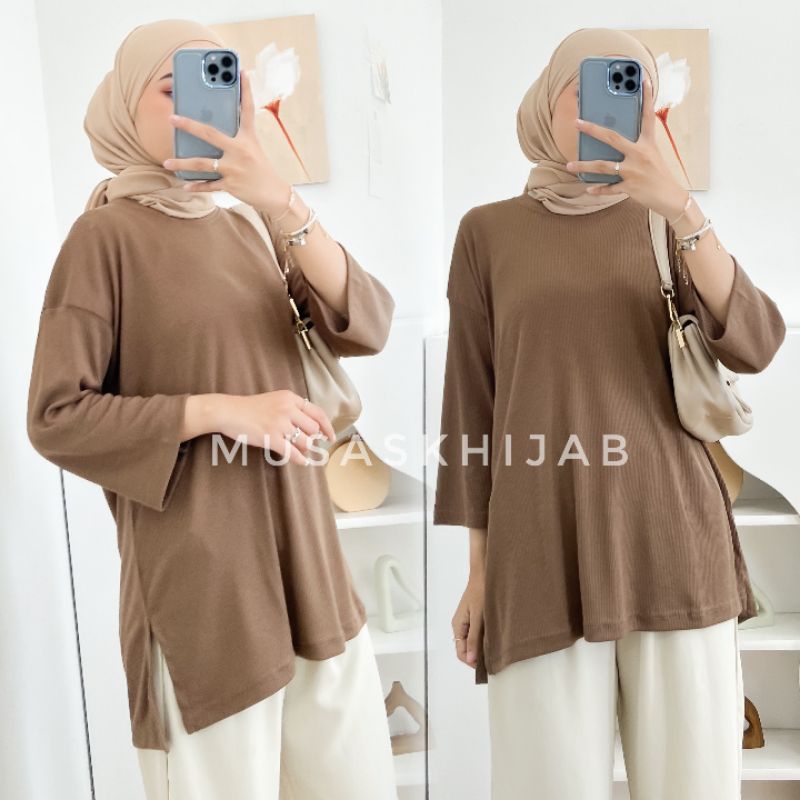 TUNIK OVERSIZED / TUNIK KAOS RIB OVERSIZED / TUNIK KAOS FIT TO JUMBO