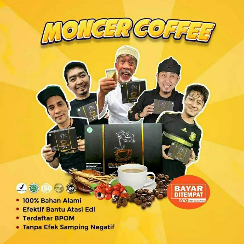 

MON•CER COFFEE ORIGINAL - KOPI MON•CER Penambah Stamina Pria Dewasa Aman Tanpa Efek Samping BPOM HALAL