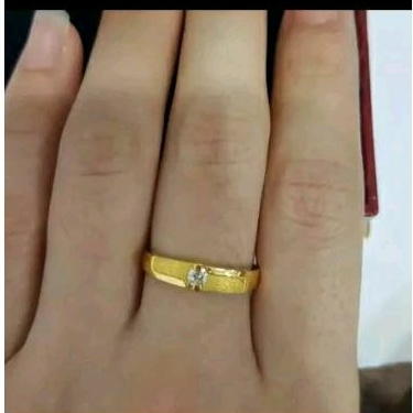 Cincin polos permata cincin kawin cincin lamaran emas asli kadar 875 20K uk 8-20
