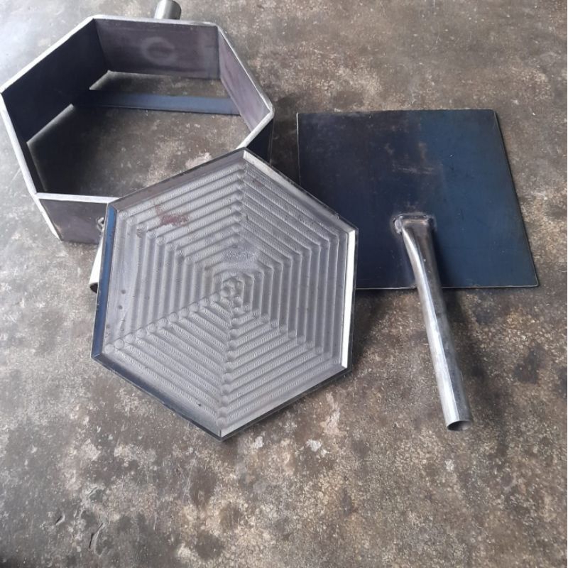 cetakan paving segienam polos cnc milling
