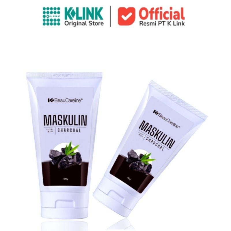 Beaucareline Maskulin Charcoal Facial Wash Pembersih Wajah Klink