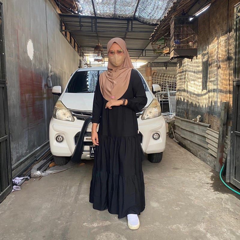 "GAMIS SUSUN by AVARELL" Dress Susun Baju Jubah Wanita Ibu Ibu Muslimah Cewek Cewe Gamis Rempel Prem