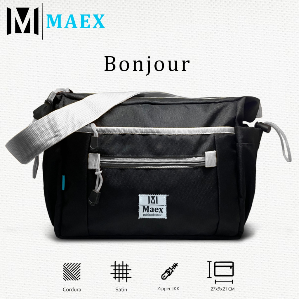 Tas Selempang Maex Bonjour Tas Selempang kerja Tas Selempang Pria Wanita Tas Selempang Besar
