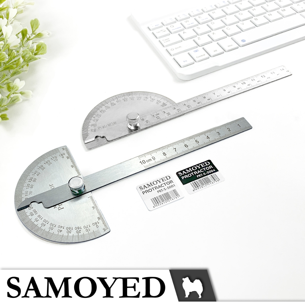 

SAMOYED PRT-S Penggaris Busur Derajat / Sudut Besi / Stainless Steel Protractor / Angle Ruler / Finder 180 / Half Circle