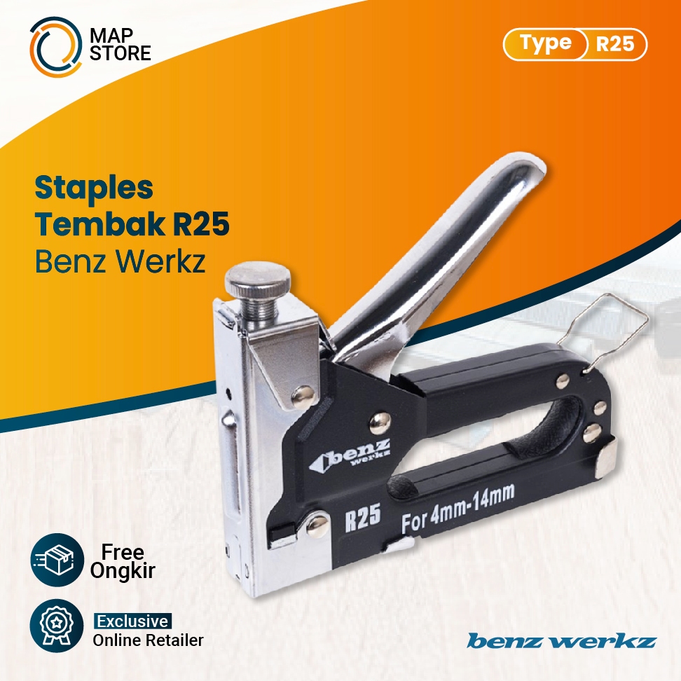 

Staples Gun Tacker / Alat Steples Tembak Hekter Stapler By Benz R 25