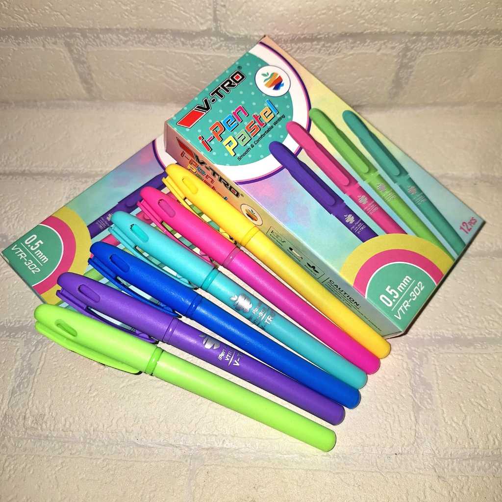 

1 Gross Pena Gel iPen Pastel Vitro / Pulpen / Ballpont