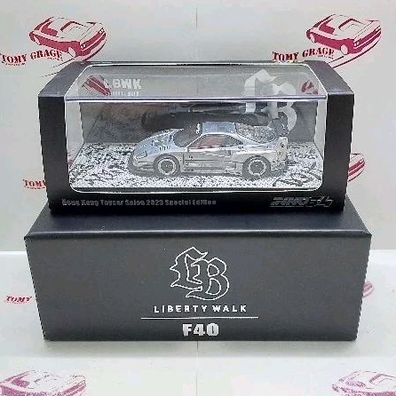 Inno 64 LBWK F40 Matte Black Hong Kong Toycar Salon 2023 Special Edition CHASE