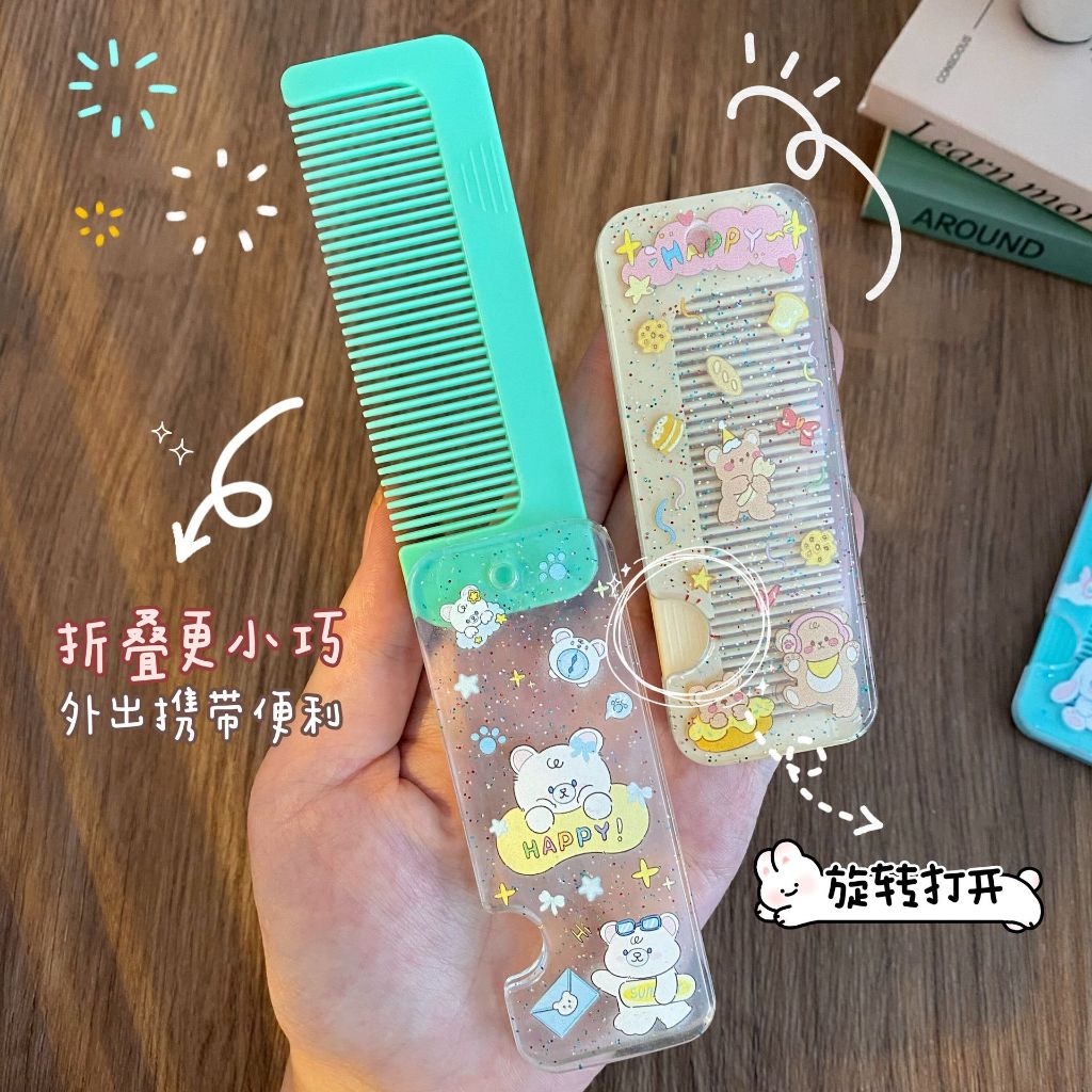 Sisir Lipat Lurus Sisir Rambut Lucu Aesthetic Sisir Travel