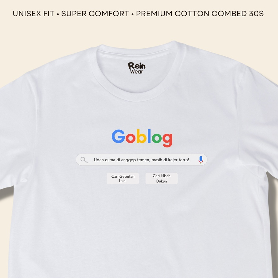 READY - Kaos Goblok Plesetan Parody Google Baju Tshirt Custom Satuan Murah Polos Viral Lucu Unik Ker