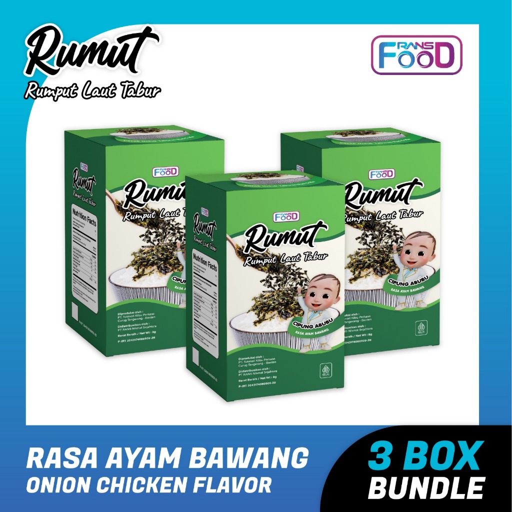 

Rumut Tabur Rasa Ayam Bawang 8gr - Bundling 3 Box