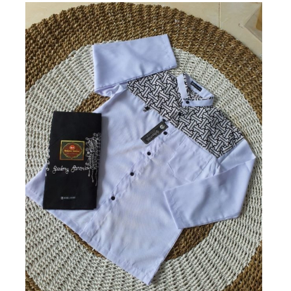 setelan Koko sarung santri putra azzahir baju Koko remaja tanggung/ paket kado sunat/ hampers khitan
