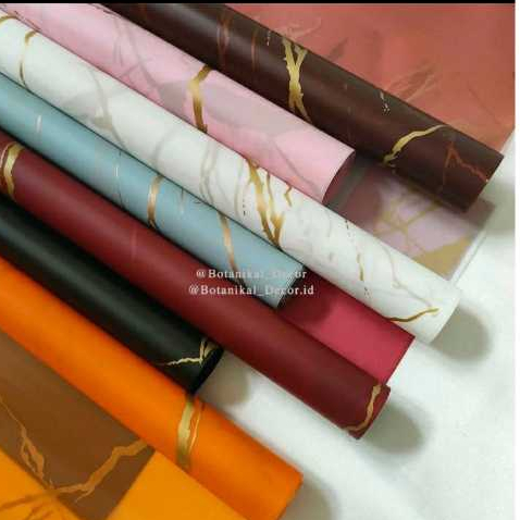 

Flower Wrapping Gold Marble Cellophane Dekorasi Hias Buket Bunga