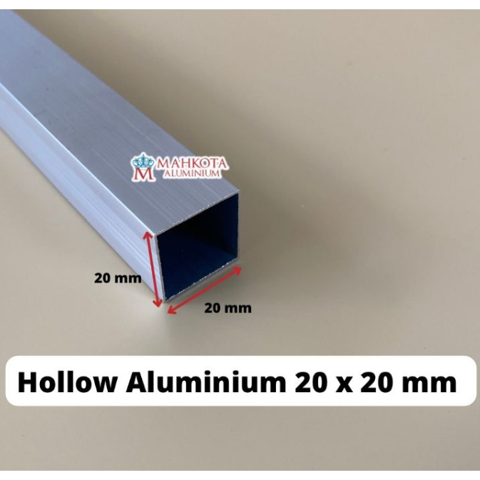 HOLLOW / KOTAK ALUMINIUM 20x20 MM