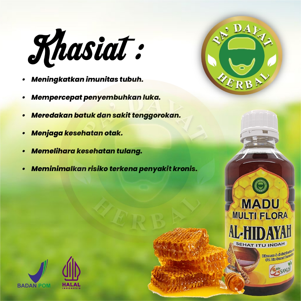 

RK60 Madu Multiflora/Madu Hutan Asli /Madu Al Hidayah / Madu Kesehatan / isi 1500ml/PA'DAYAT HERBAL