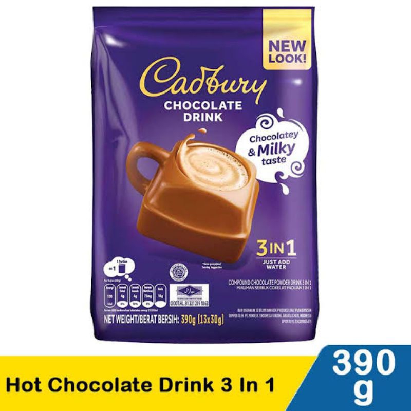 

Cadbury Hot Chocolate Drink 3in1 Minuman Cokelat Susu Instan