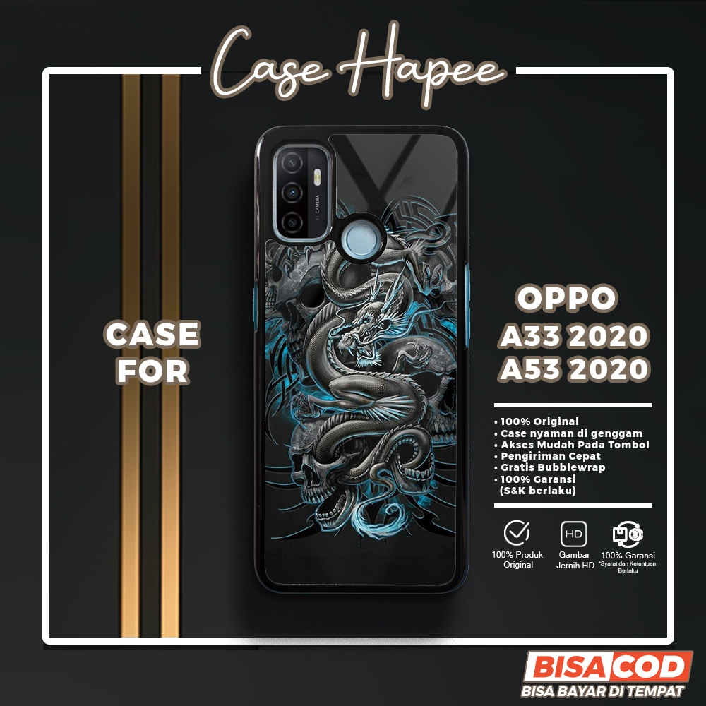 Case Oppo A33 2020 A53 2020 Casing Oppo A33 2020 A53 2020 [DRGN] Casehapee Case Glossy Case Aestheti