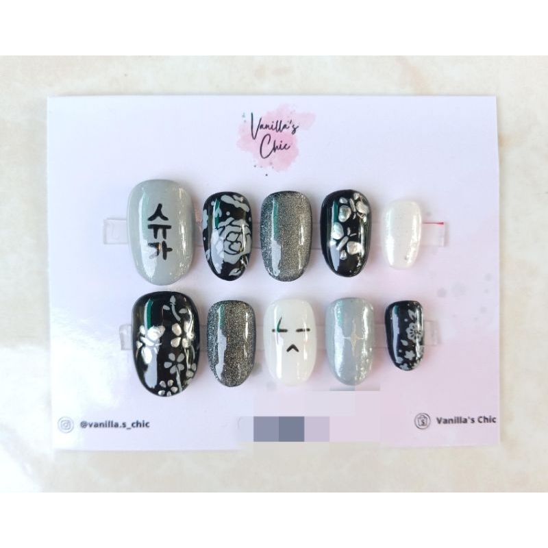 Press On Nails Mic Suga Fake Nails BTS