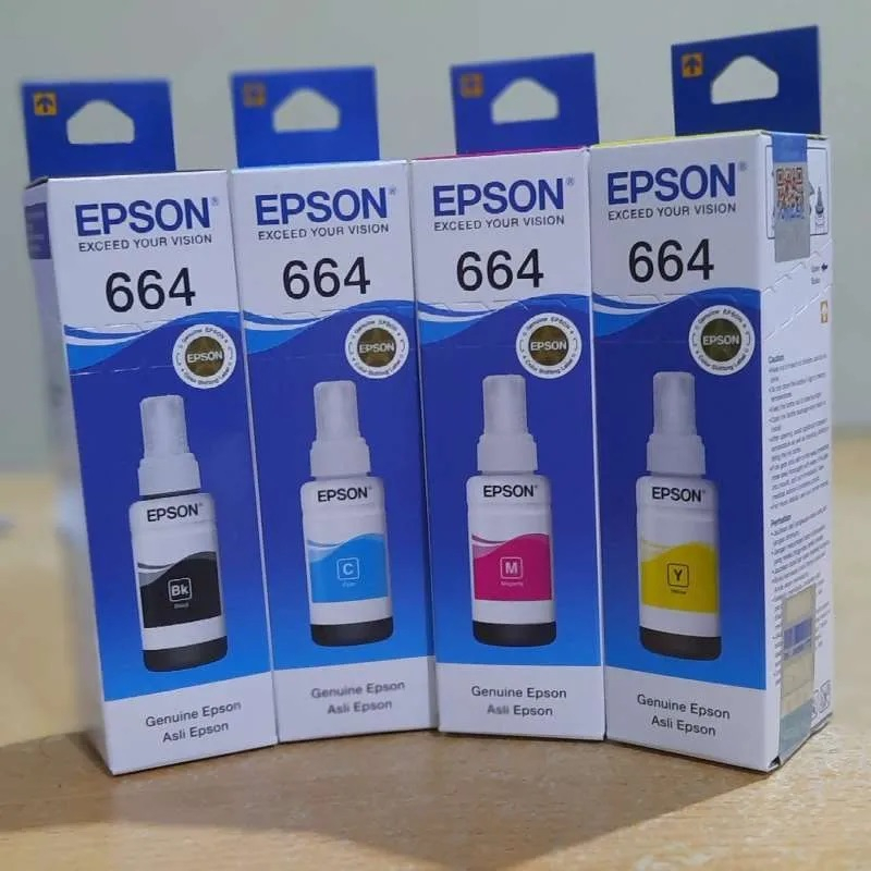 TINTA EPSON 664 70ML ORIGINAL FOR USE PRINTER L100 L110 L120 L121 L200 L210 L220 L300 L310 L350 L355