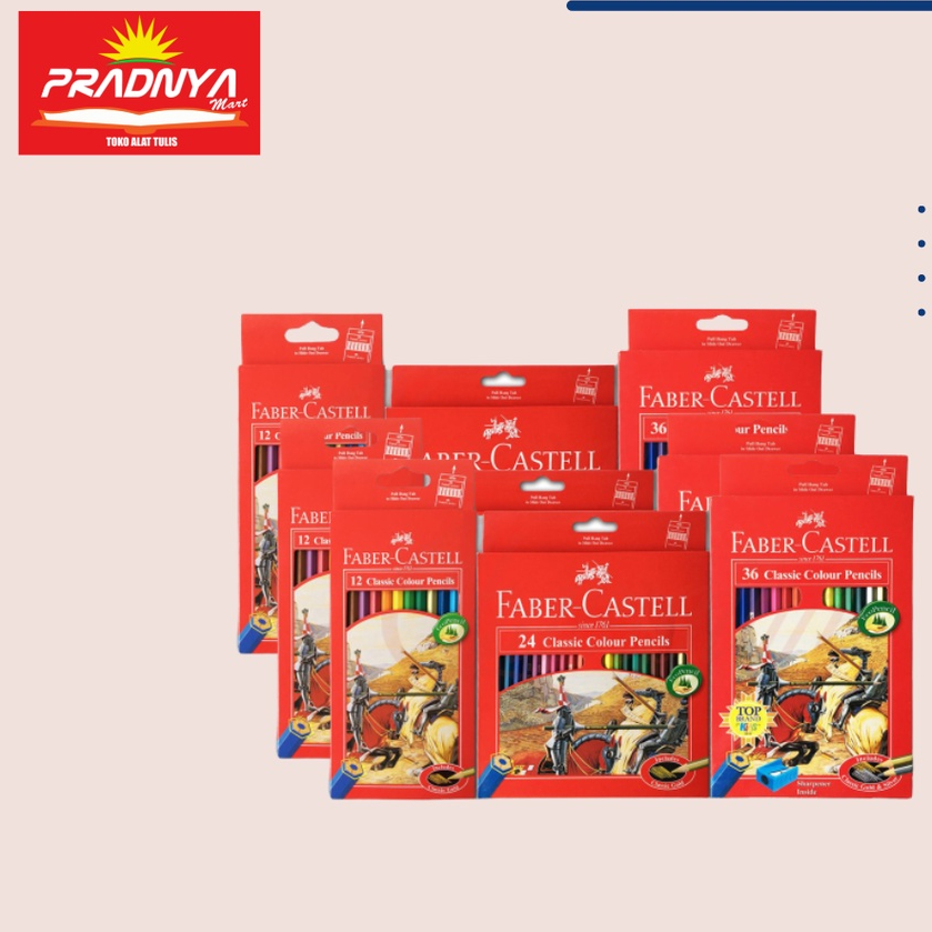 PENSIL WARNA FABEL CASTELL CLASSIC SET 12/24/36/48 WARNA