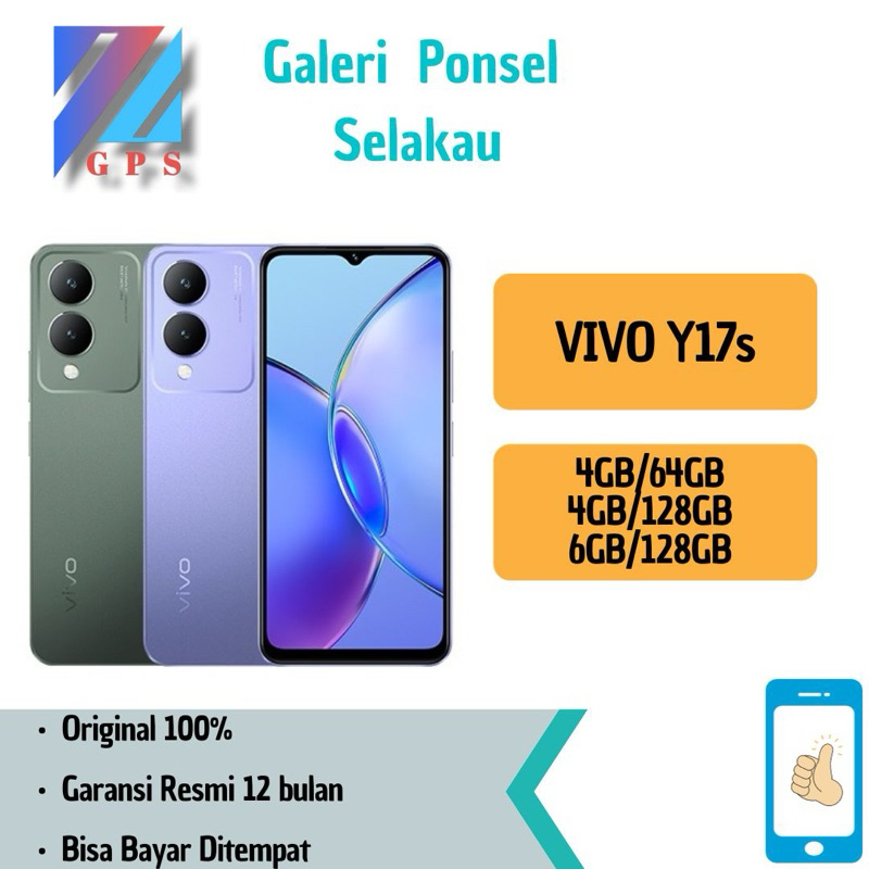 VIVO Y17s RAM 4/64 | Ram 4/128 | Ram 6/128 GARANSI RESMI VIVO 1 Tahun