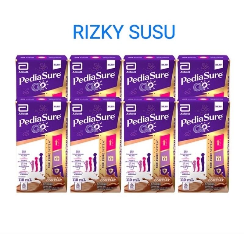 PEDIASURE GO UHT COKLAT VANILA (8PCS)