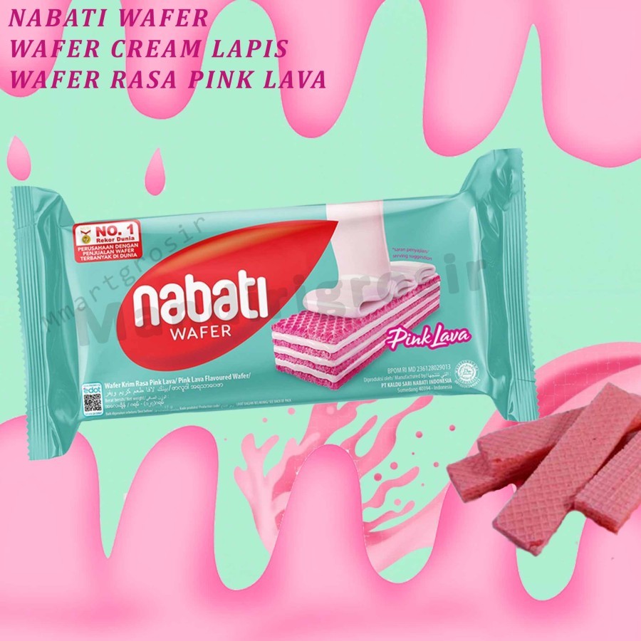 

Biskuit Wafer Cream * Nabati Wafer * Rasa Pink Lava * 15gr