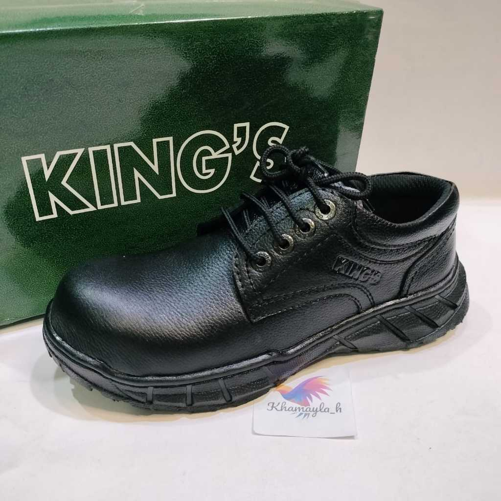 SEPATU SAFETY KERJA PROYEK KING,S 005 KULIT TALI PENDEK PRIA