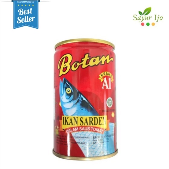 

BOTAN Sardines Saus Tomat 155 Gram / Kaleng Daging Ikan Sarden Premium