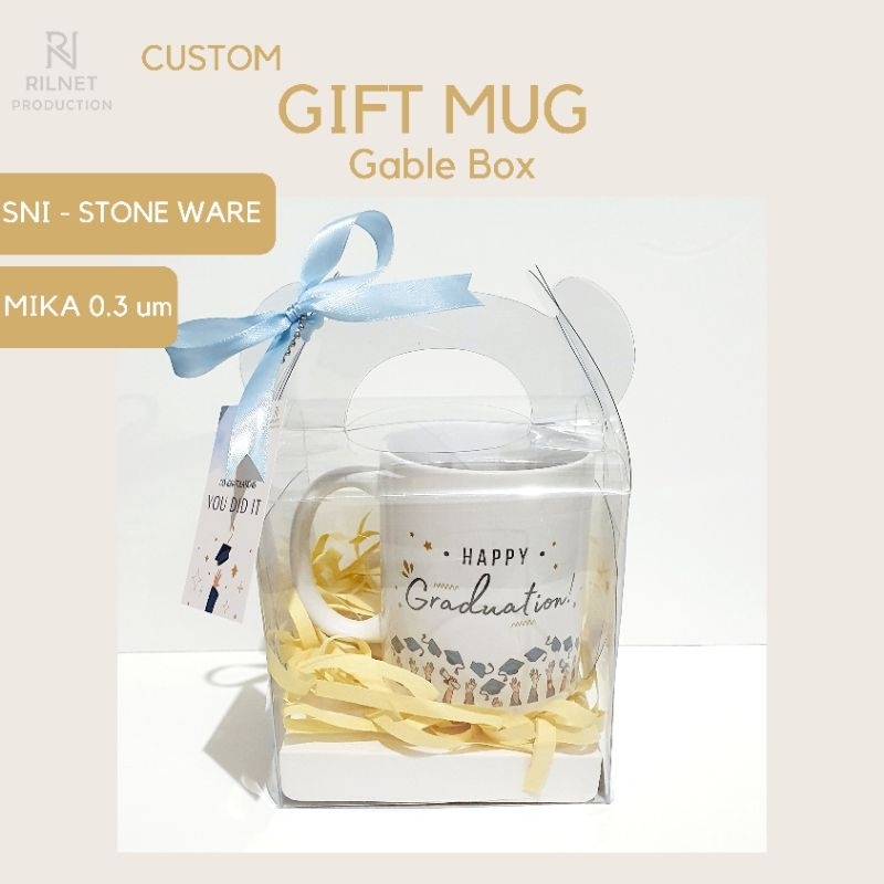 

Custom Gift Mug Keramik Gable Box - Mika - Bunga - Tatakan