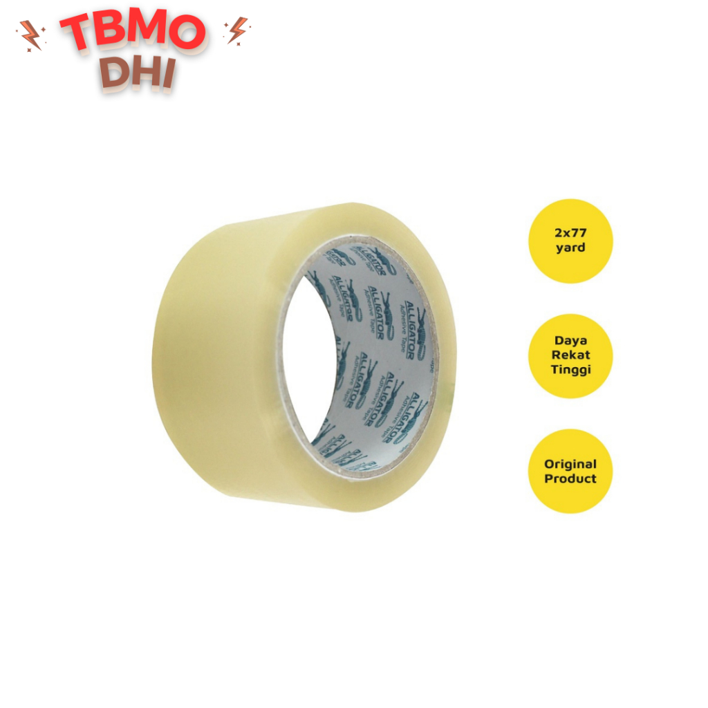 

OPP TAPE / PLAKBAN / LAKBAN ALLIGATOR BENING 2x77 yard MURAH