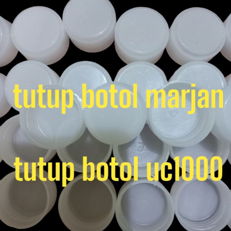tutup botol marjan plastik putih