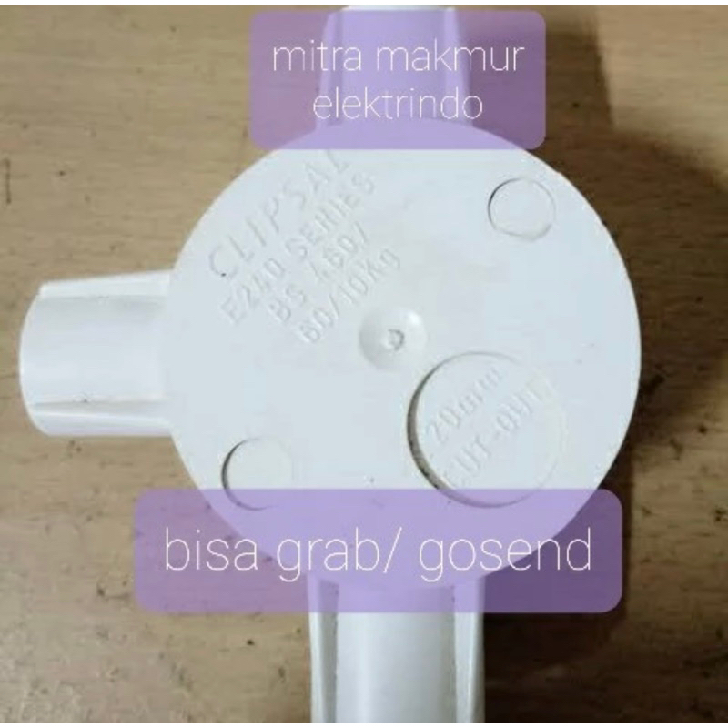 Tdus clipsal 3way 20mm / T dus cabang 3 clipsal 20mm