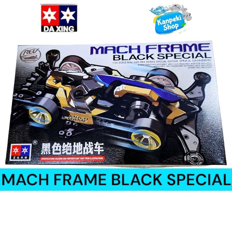 rep tamiya mini 4wd merek daxing mach frame black special limited edition