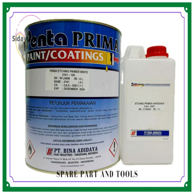 Etching Primer Penta Cat Dasar Galvanis Aluminium 5 Liter
