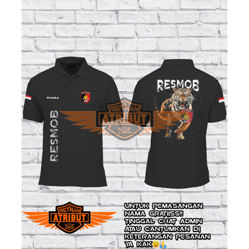 kaos polo resmob/ kaos wangki resmob/ kaos berkerah resmob/ kaos resmob baru(gambar raster)