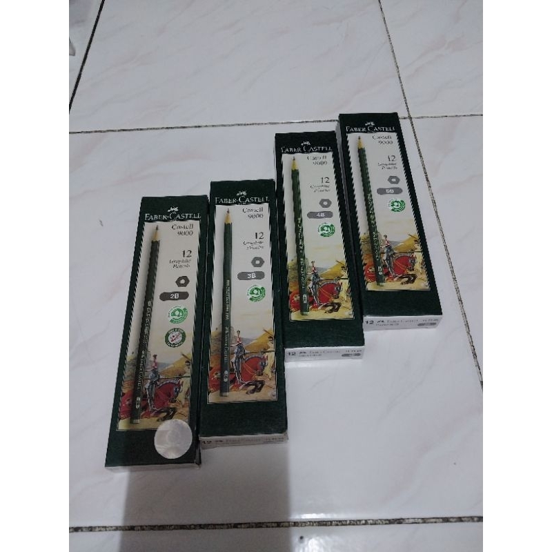 

pencil 2b, 3b,4b,5b,6b,7b,8b faber castell original isi 12 pcs