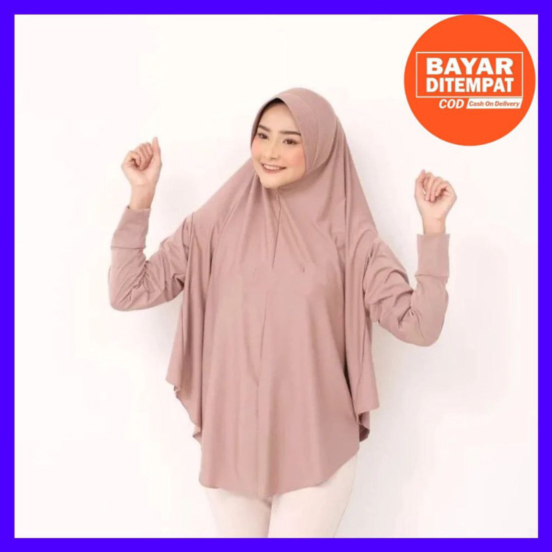 VIRAL (COD) ANJANI JILBAB LENGAN JUMBO TANGAN PANJANG BAHAN JERSEY TERBARU Hijab Instan Syar'i Jumbo