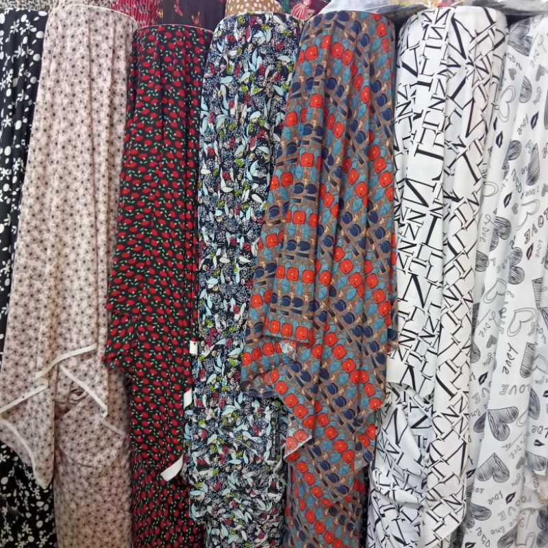 Kain Satin Crepe  - Kain Zara Crepe Premium - Kain Ceruty Yoryu | Harga Per 0,5M