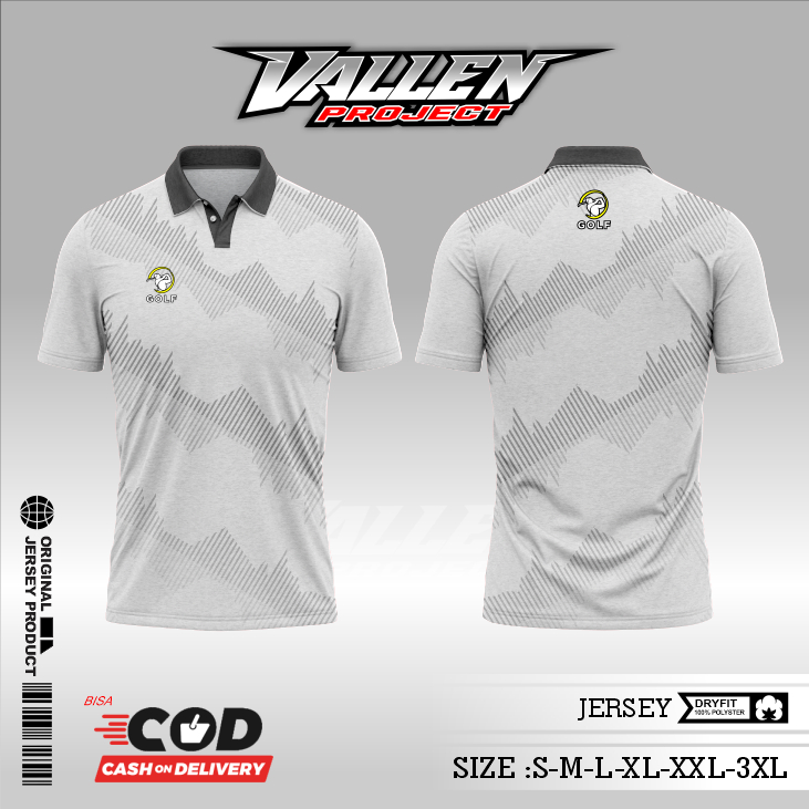 JERSEY WANGKY GOLF V11 BISA CUSTOM COD JERSEY KERAH KANCING OLAHRAGA GOLF / BAJU KERAH GOLF / KAOS K