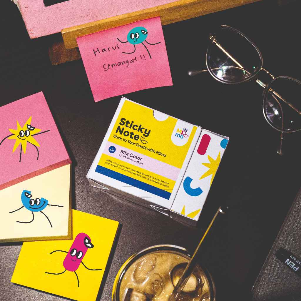 

Mimo | Sticky Notes Mix color 76 x 76 mm
