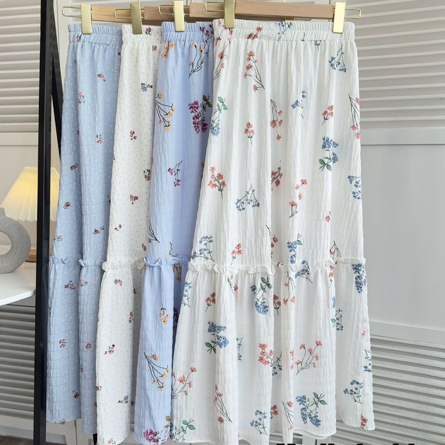 SALE ROk Wanita Motif love  Rok wanita motif bunga  Rok panjang motif bunga  Rok kekinia  Bawahan wa