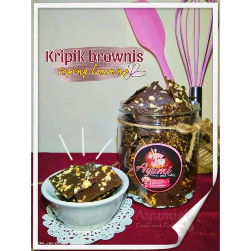 

keripik brownies toping keju/kacang/kelapa 100gr