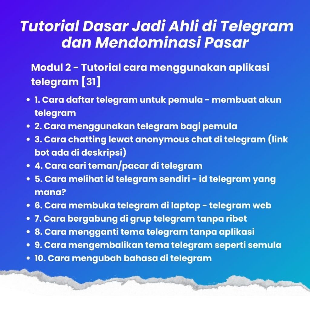 Cara Dasar Jadi Ahli Di Telegram Dan Mendominasi Pasar 