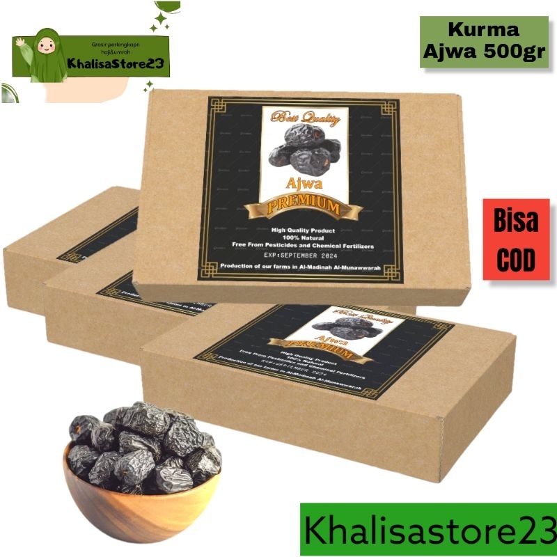 

Kurma ajwa/kurma nabi 500gr /kemasan dus