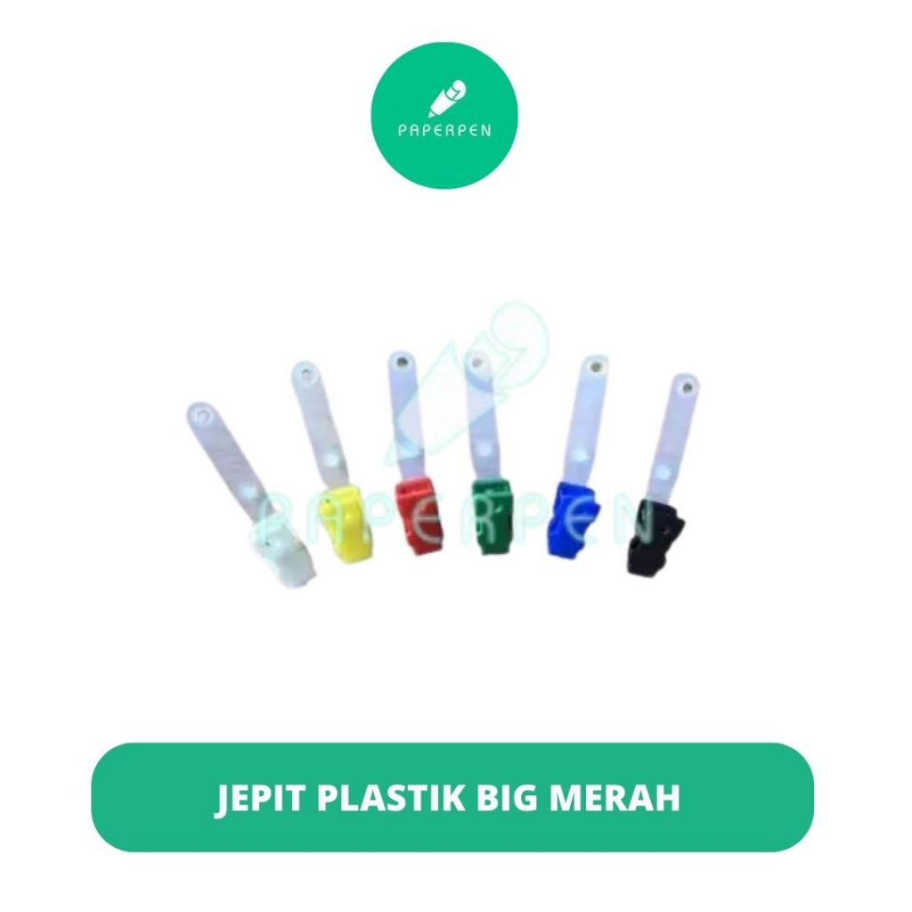 

(Pcs) Jepit Plastik Big Warna Merah/Biru/Hijau/Kuning/Putih